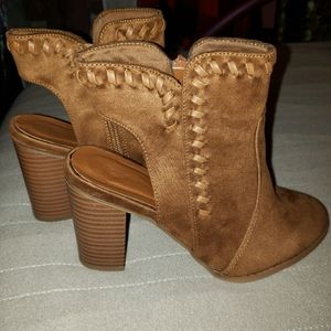 Brown Suede Ankke Boots Size 7